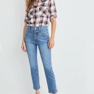 $328 VERONICA BEARD RYLEIGH SLIM-STRAIGHT JEAN WITH FRONT YOKE